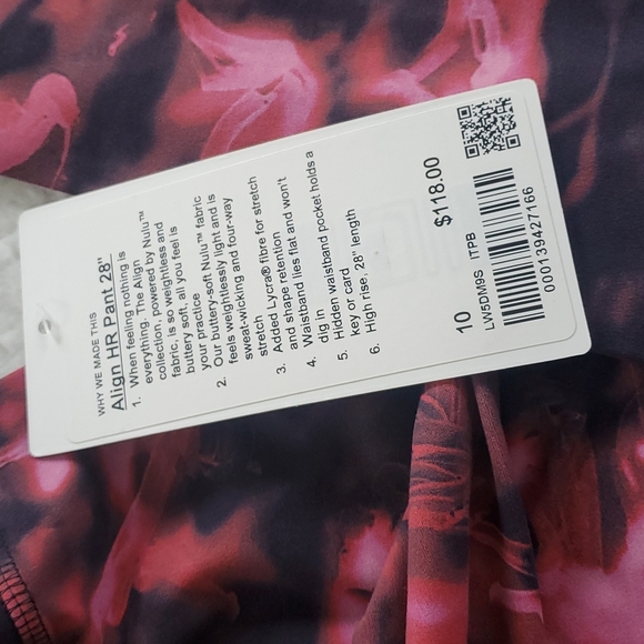 Lululemon Align HR Pant 28" Intensity Pink Blossom Multi - Picture 3 of 17